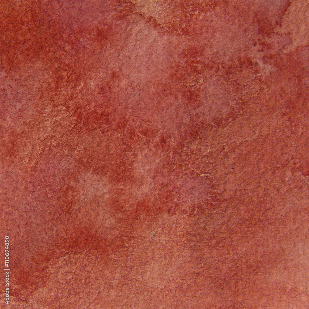 Fototapeta premium Abstract red watercolor texture on paper. Watercolor background. Red stains.
