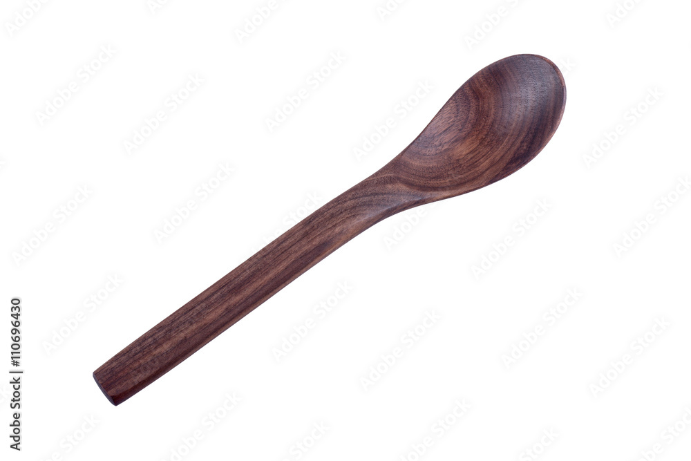 The wooden spoon on a white background The wooden spoon on a white background