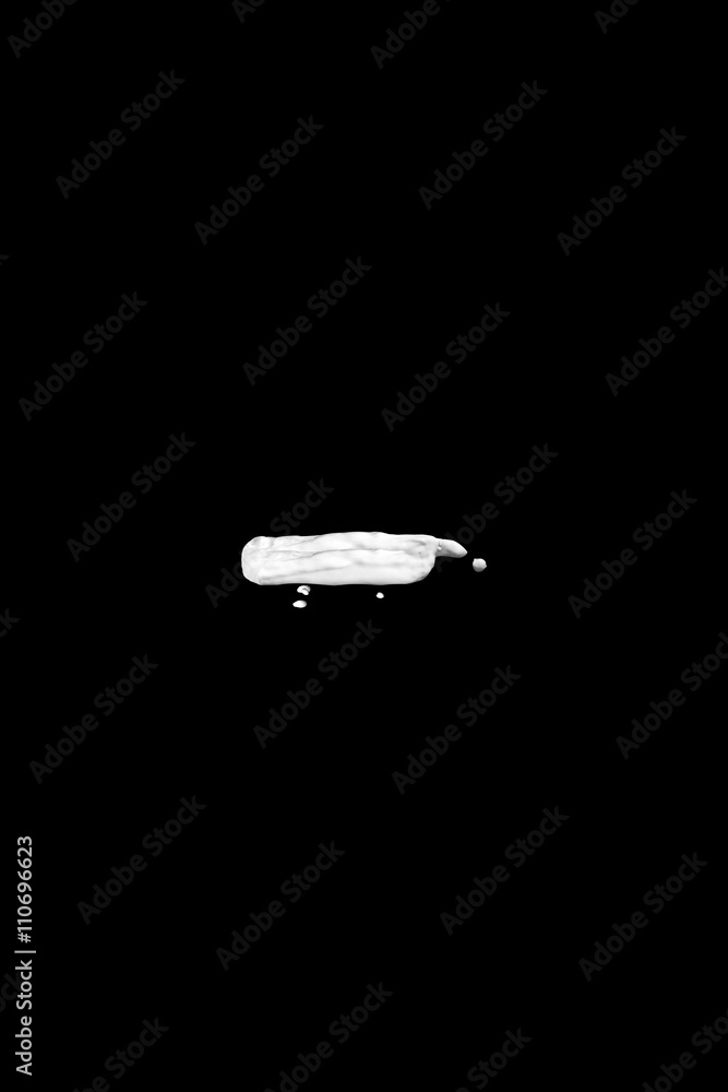 Fototapeta premium Symbol - made of milk, isolated on black
