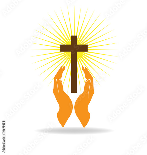 Faith hands logo vector