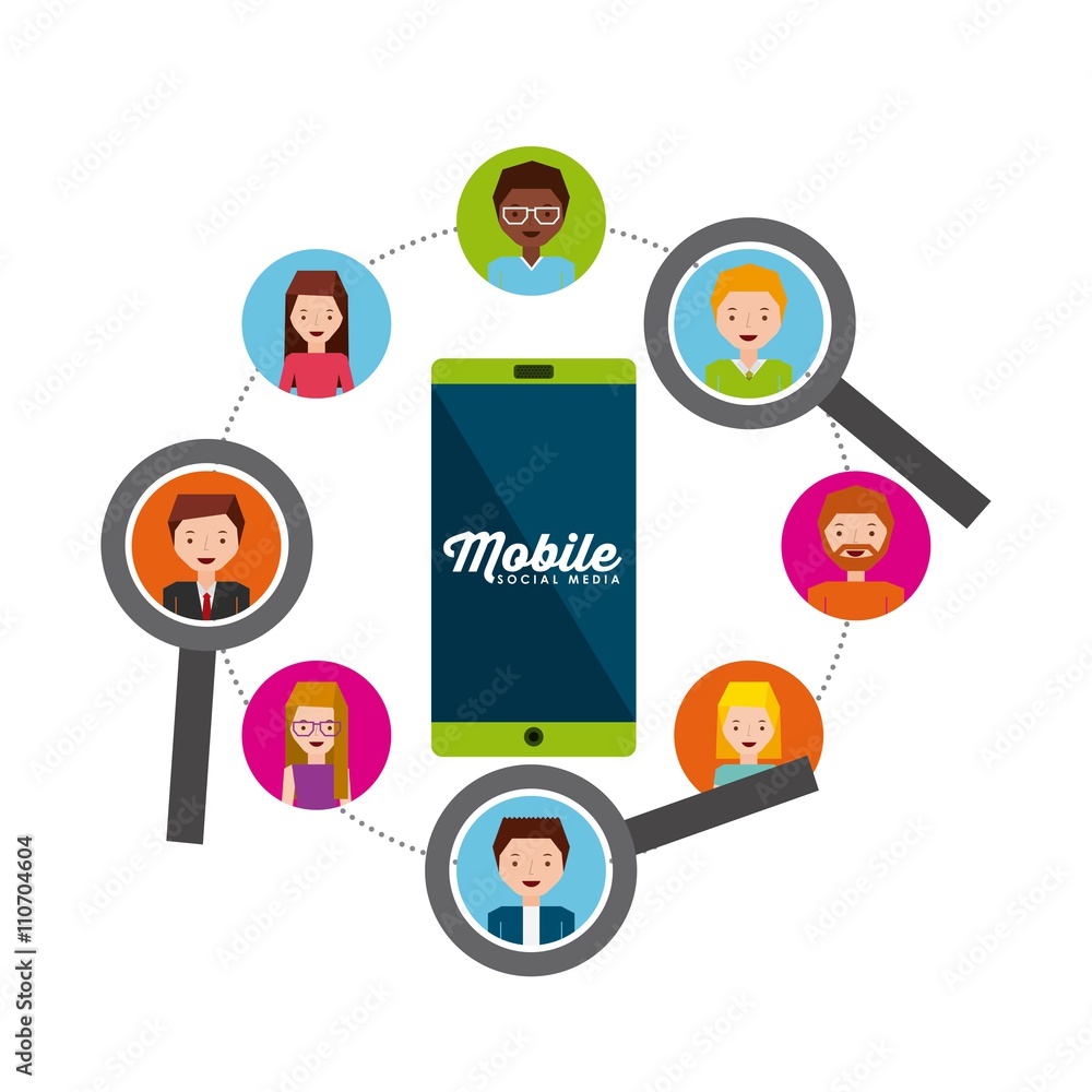 mobile social media  design 