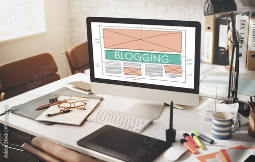 Blogging Blog Social Media Networking Internet Connecting Concep