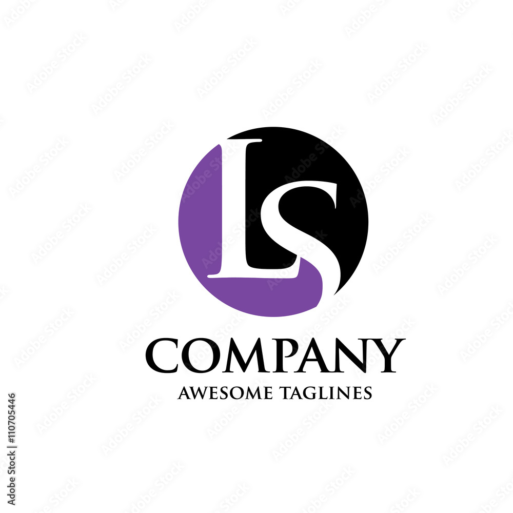 creative Letter LS legal and law logo design creative Letter LS legal and law logo design