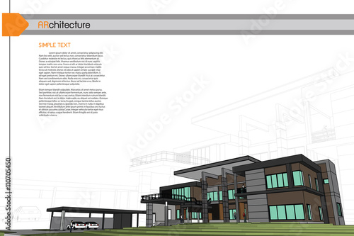 sketch design of house,vector
