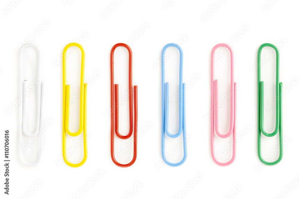 colorful paper clips. colorful paper clips.
