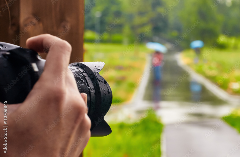 Fototapeta premium Photographer park landscape