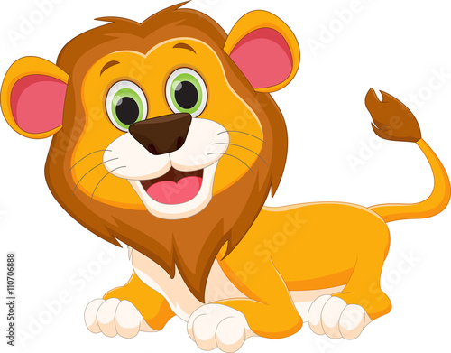 cute lion cartoon