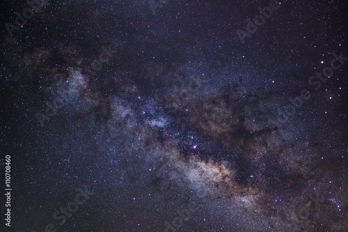 Close-up of Milky Way Galaxy Long exposure photograph  with grai