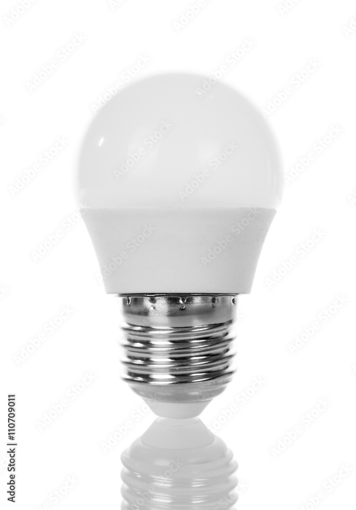 Modern LED lamp closeup isolated on white. Modern LED lamp closeup isolated on white.