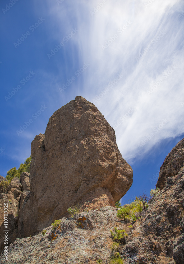 Gran Canaria, Rock formation at Risco Chapi Gran Canaria, Rock formation at Risco Chapi