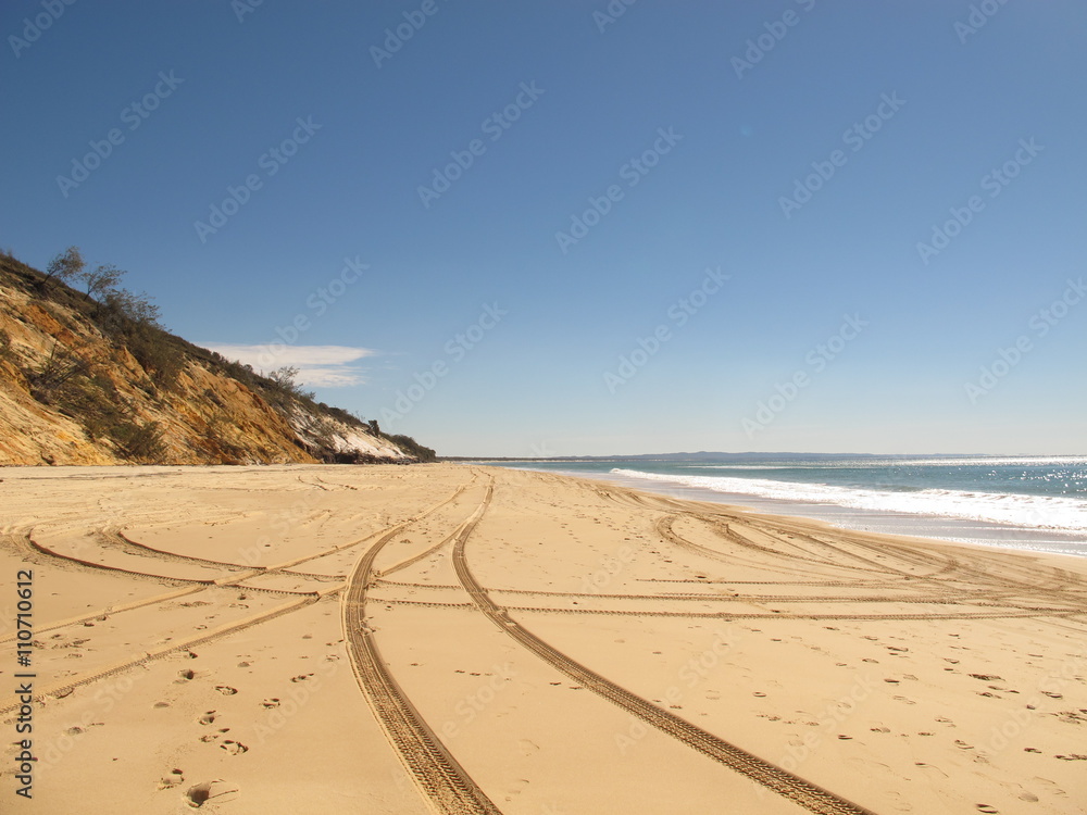 Beach on Fraser Island, Queensland, Australia