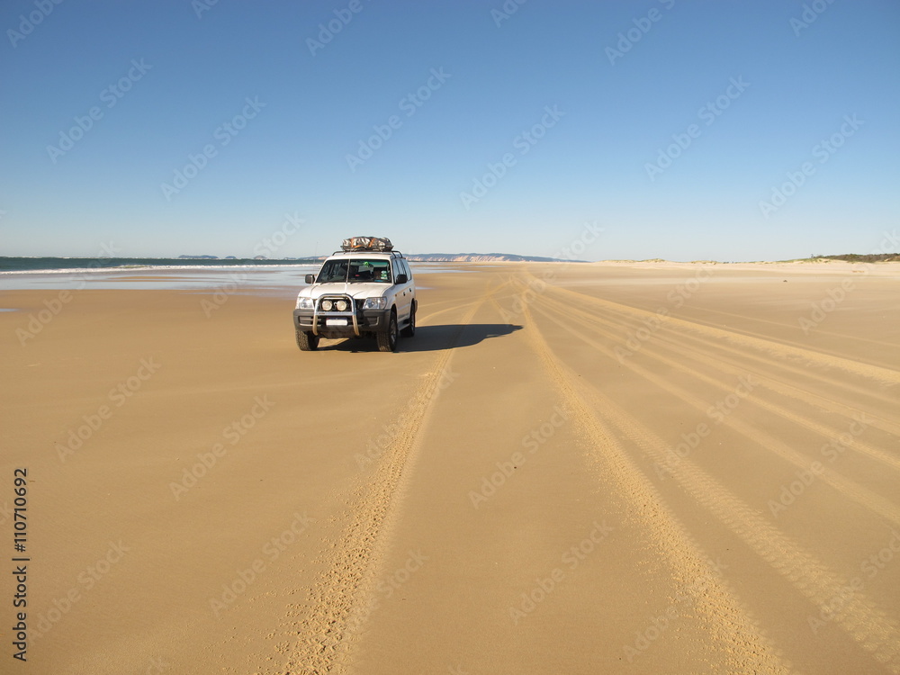 Beach on Fraser Island, Queensland, Australia Beach on Fraser Island, Queensland, Australia
