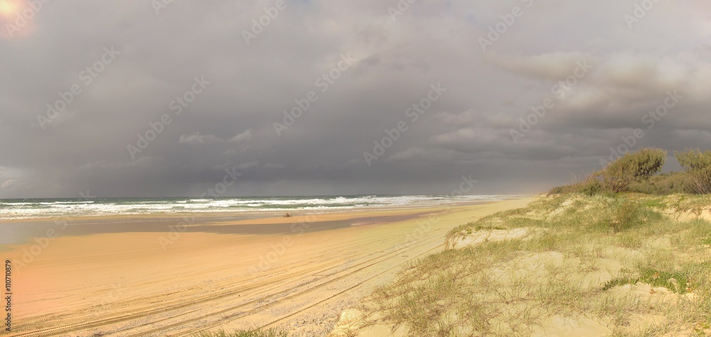 Beach on Fraser Island, Queensland, Australia Beach on Fraser Island, Queensland, Australia