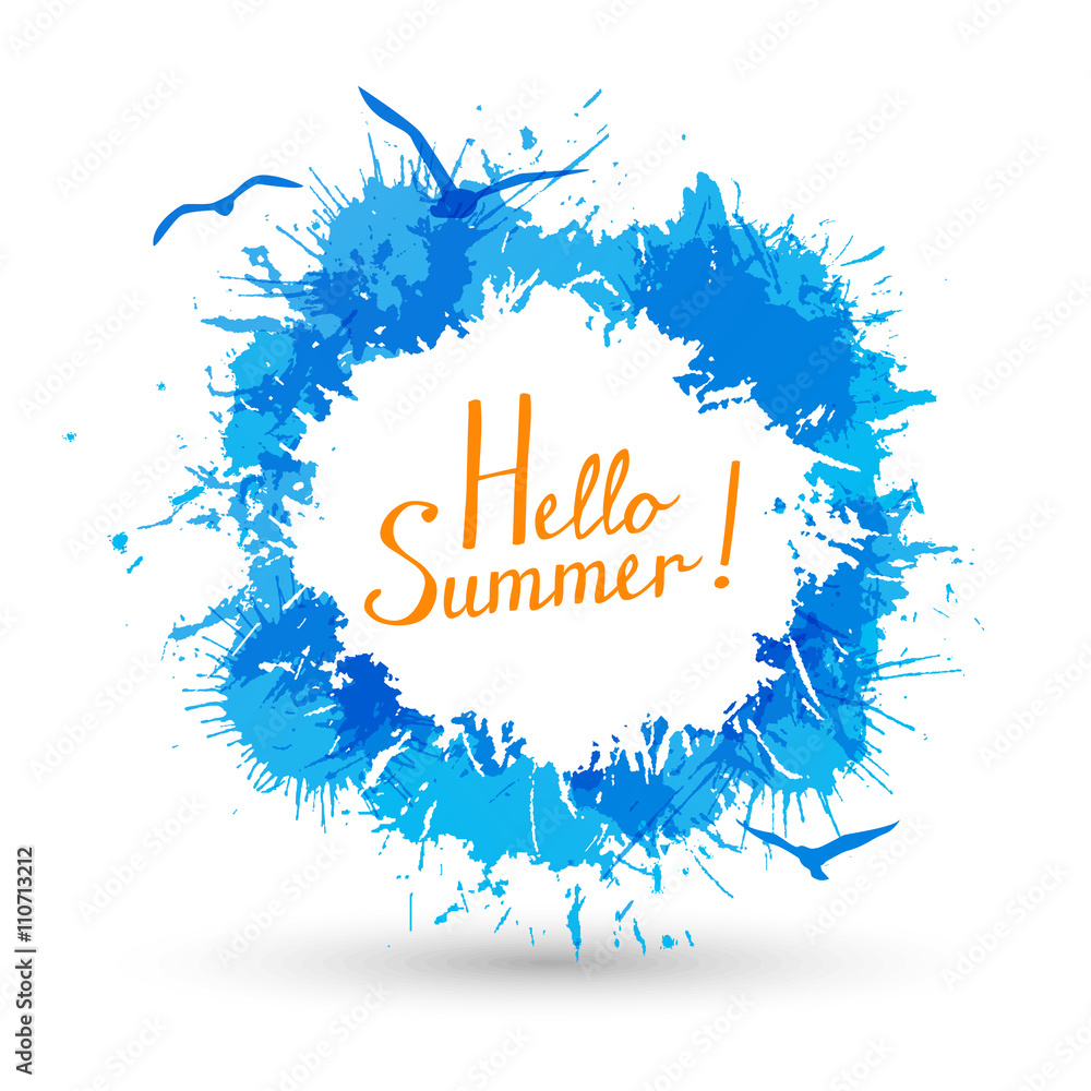 Obraz premium Summer background with paint splashes 