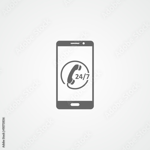 Customer care flat vector icon. Call center. 
