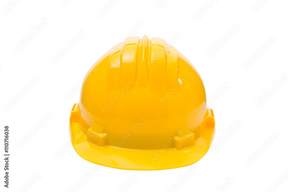 Fototapeta premium Yellow hard hat isolated on white, Construction Hard Hat