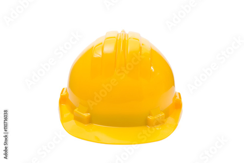 Yellow hard hat isolated on white, Construction Hard Hat
