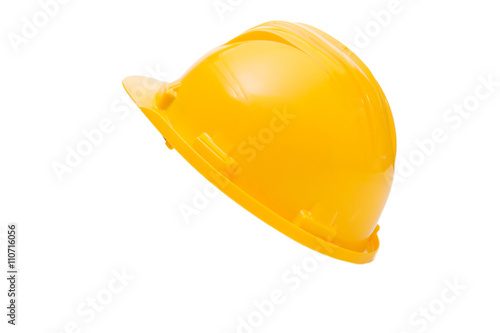 Yellow hard hat isolated on white, Construction Hard Hat

