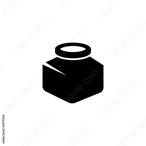 Vector black inkwell icons set