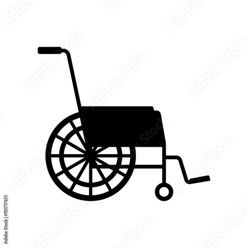 Vector black wheelchair icon