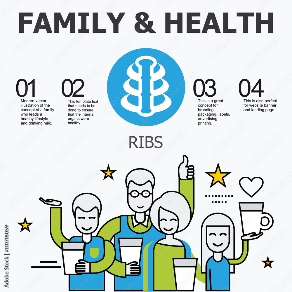 Internal organs - ribs. Family and a healthy lifestyle. Medical infographic icons, human organs, body anatomy. Vector icons of internal human organs Flat design. Internal organs icons.