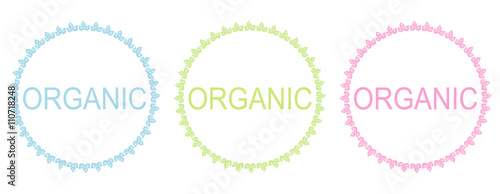 Vintage frame with organic