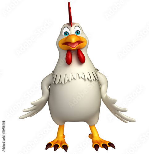 funny Hen cartoon character photo