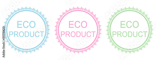 Eco product elements set.