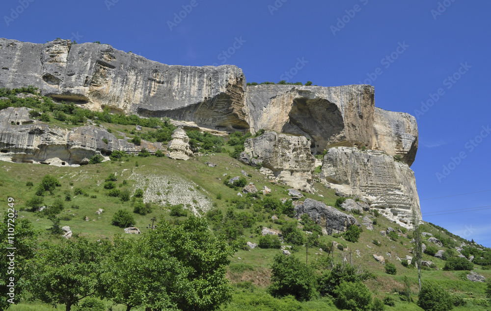 Mountains in the Crimea on a bright day