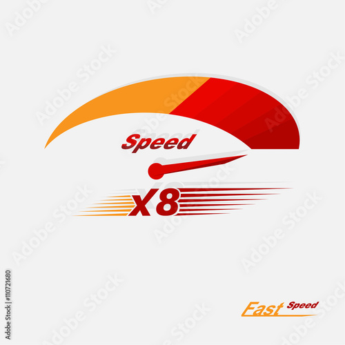 Vector speedometer scale