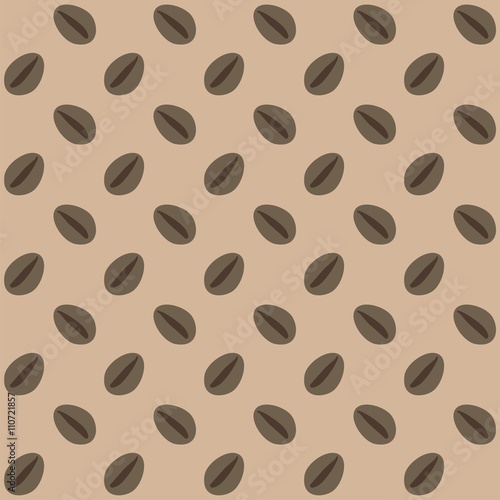 Coffee beans seamless pattern vector. Background with coffee beans. Coffee grains seamless pattern.