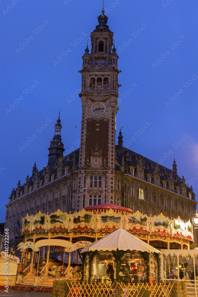Lille in France during Christmas
