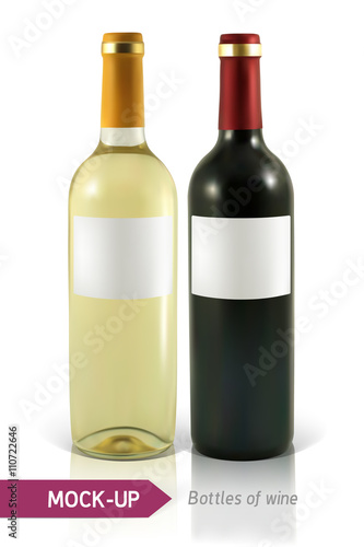 bottles of white and red wine