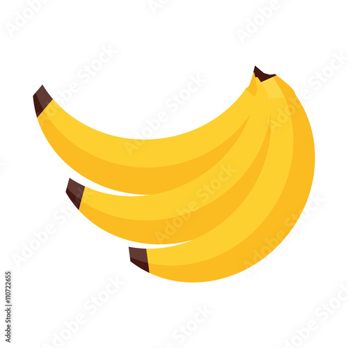 Banana in flat style