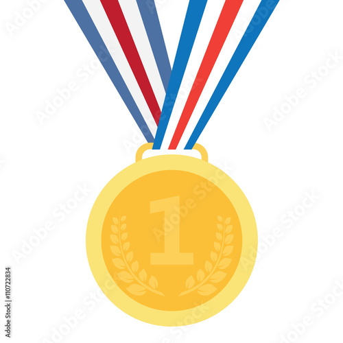 Vector illustration of gold medal