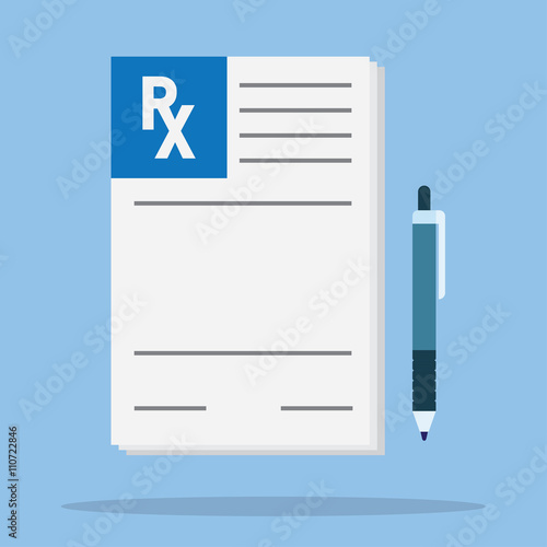 Rx prescription form.