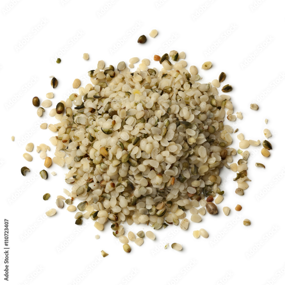 Heap of raw hemp seeds Heap of raw hemp seeds