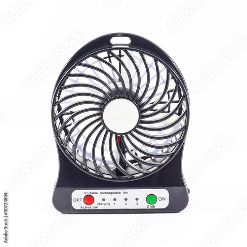 Mini Fan, Portable fan USB on white background