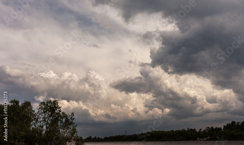 Background of storm clouds before a thunder-storm