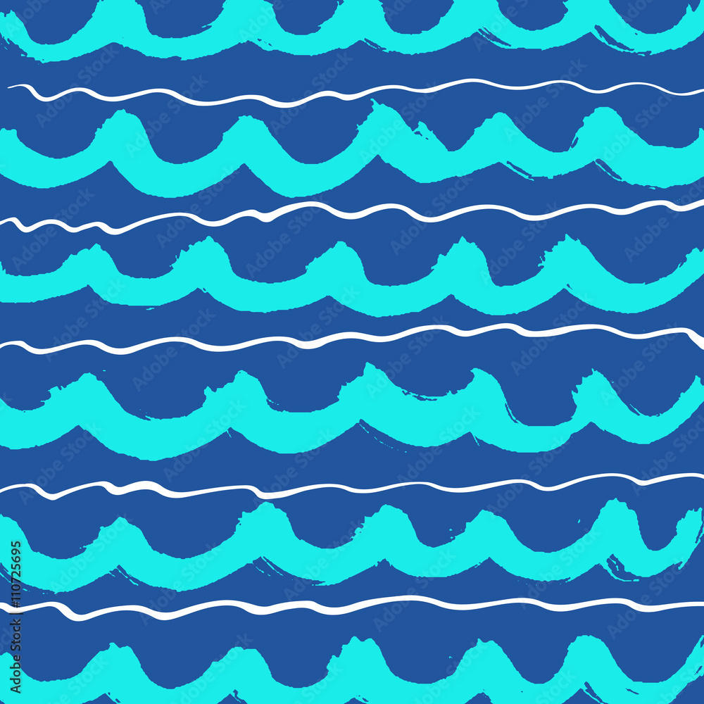Hand drawn wave vector pattern Hand drawn wave vector pattern