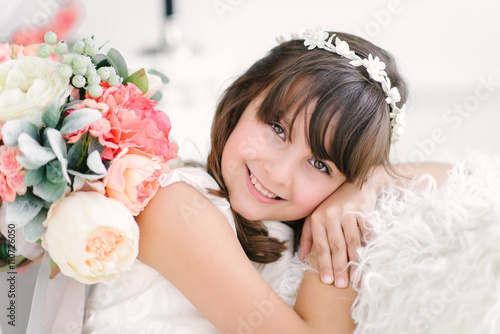 Chica,niña fiesta,comunion