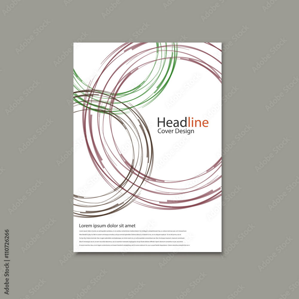 Fototapeta premium Circle Vector annual report Brochure Flyer template design, book cover layout design, Abstract presentation templates