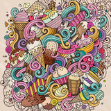 Cartoon hand-drawn doodles Ice Cream illustration