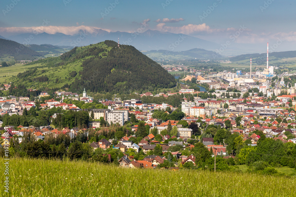 View of the industry area in Ruzomberok in Slovakia