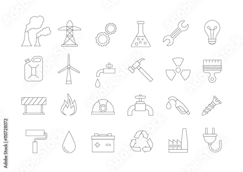 Indusrty vector icons set
