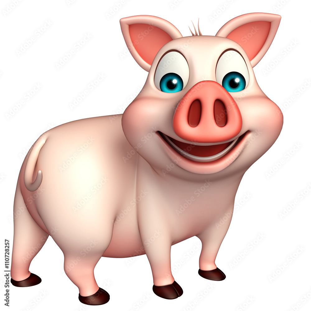 Fototapeta premium funny Pig cartoon character