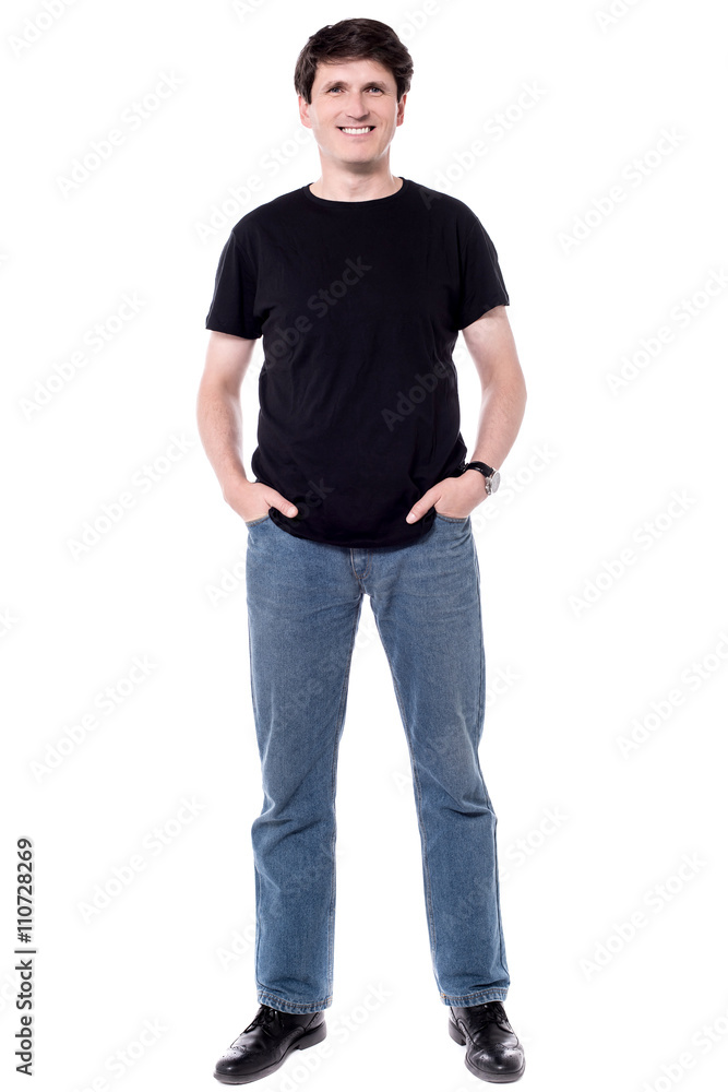 Fototapeta premium Casual man with hands in pockets.