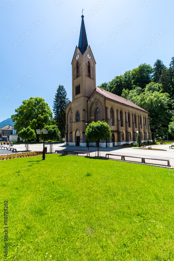 The city centre of Dolny Kubin in Slovakia