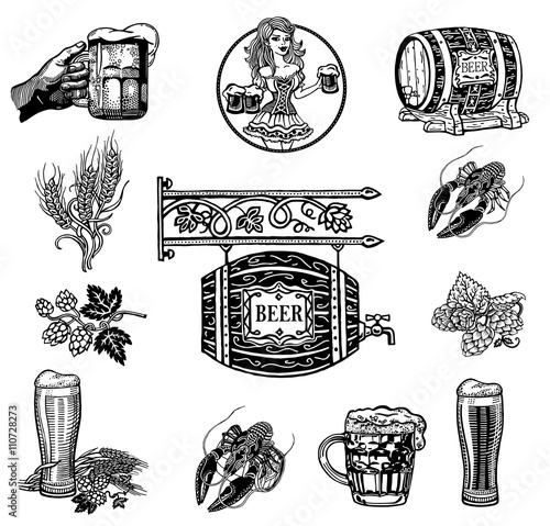Vector Beer set