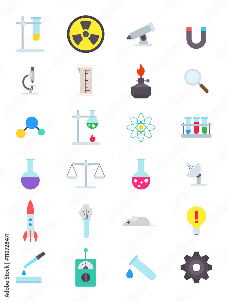 Science vector icons set Science vector icons set